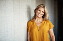 Woman smiling with dentures