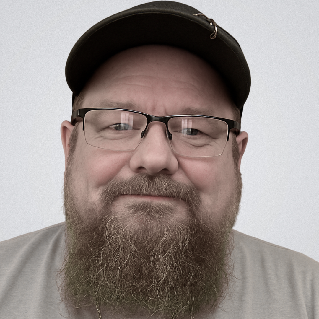 man smiling with dentures